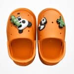 کراکس بچگانه ارزان طرح پاندا رنگ نارنجی