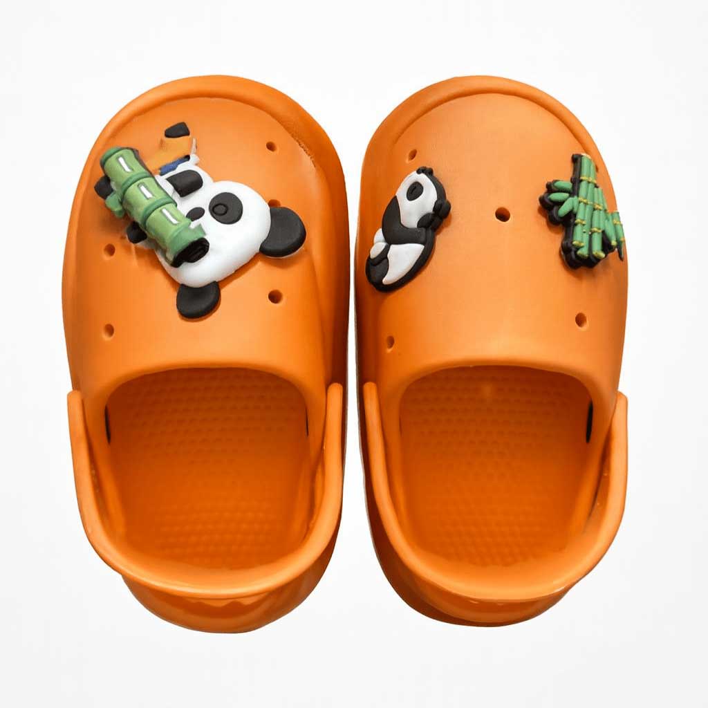 کراکس بچگانه ارزان طرح پاندا 4 کراکس بچگانه ارزان طرح پاندا رنگ نارنجی