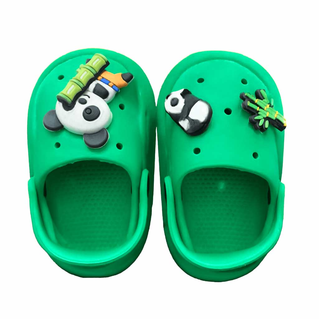 کراکس بچگانه ارزان طرح پاندا 2 کراکس بچگانه ارزان طرح پاندا رنگ سبز