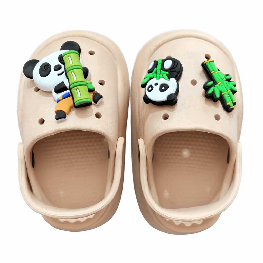 کراکس بچگانه ارزان طرح پاندا 3 کراکس بچگانه ارزان طرح پاندا رنگ کرم